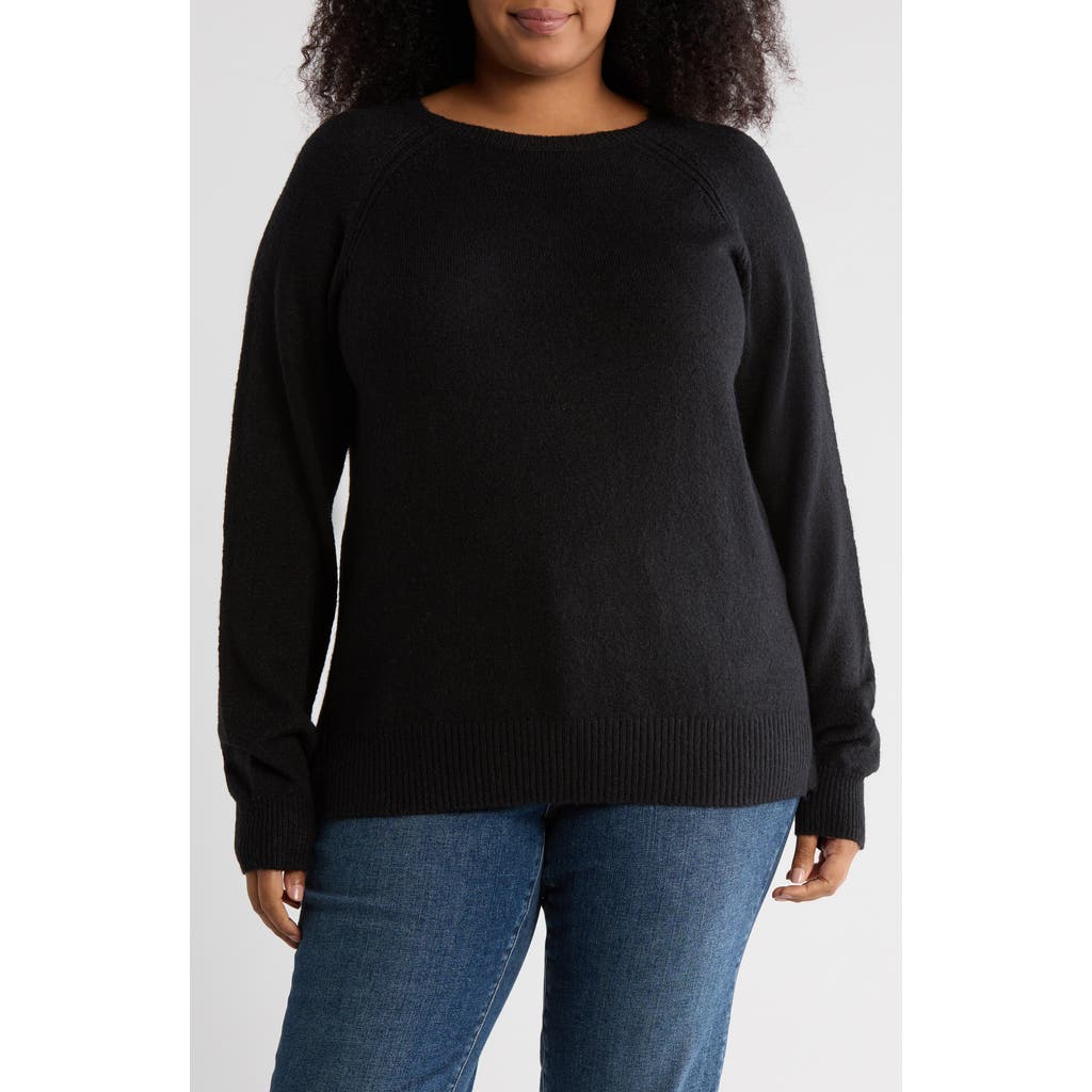 Caslon ® Raglan Sleeve Sweater In Black