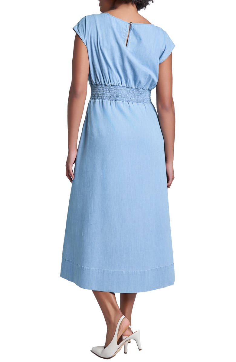 Jones New York Smocked Waist Midi Dress, Alternate, color, 