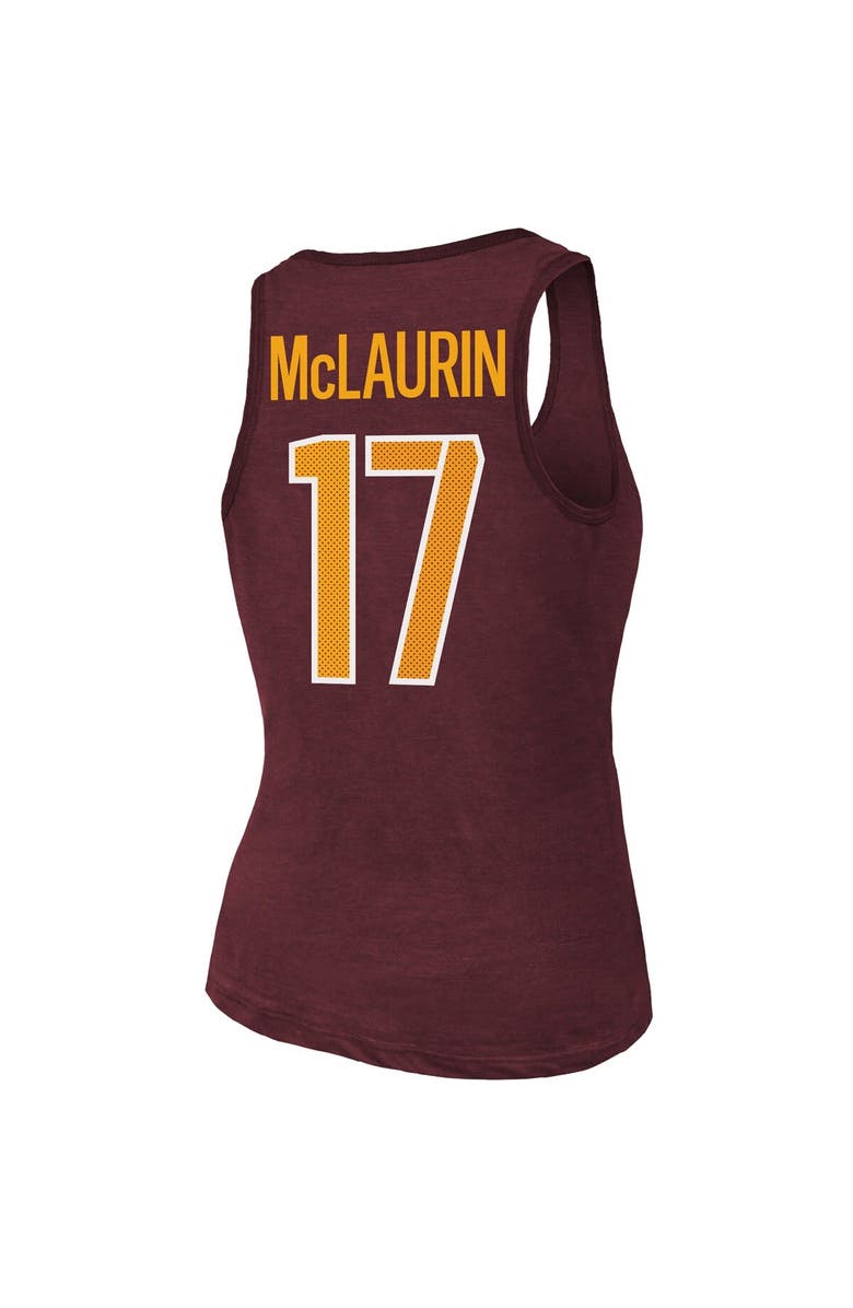 Majestic Threads Women's Majestic Threads Terry McLaurin Burgundy Washington Commanders Player Name & Number Tri-Blend Tank Top, Alternate, color, 