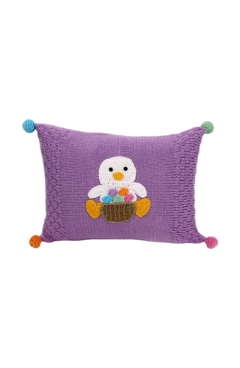 Melange Collection Duckling Mini Pillow, Main, color, Purple