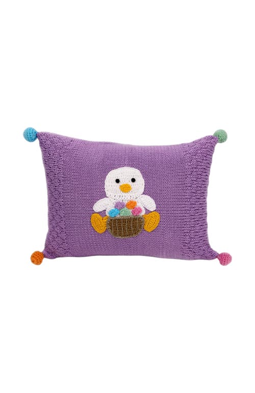 Melange Collection Duckling Mini Pillow In Purple