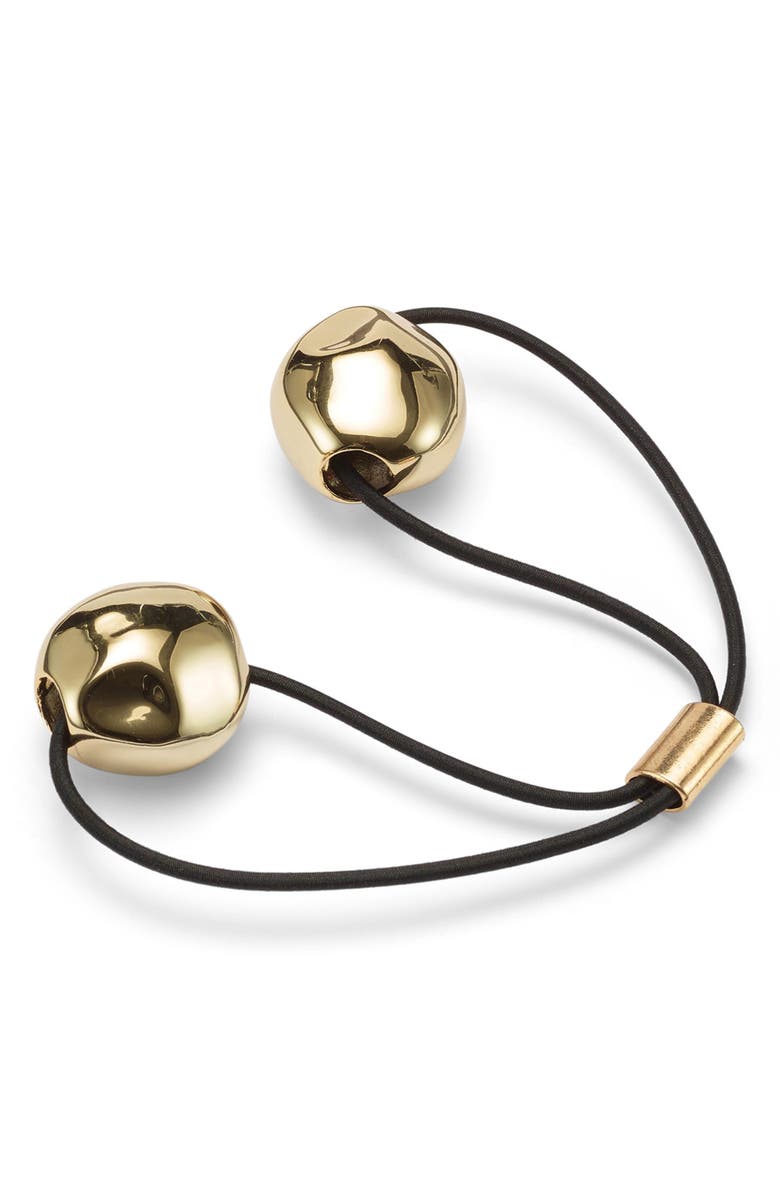 LELET NY Zoe Knocker Hair Tie, Main, color, Gold