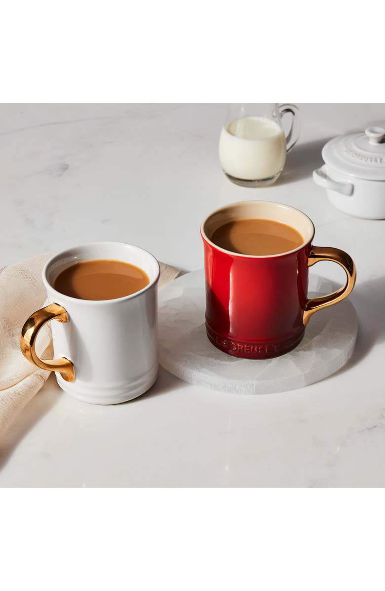 Le Creuset Vancouver 14-Ounce Gold Handle Mug, Alternate, color, Licorice