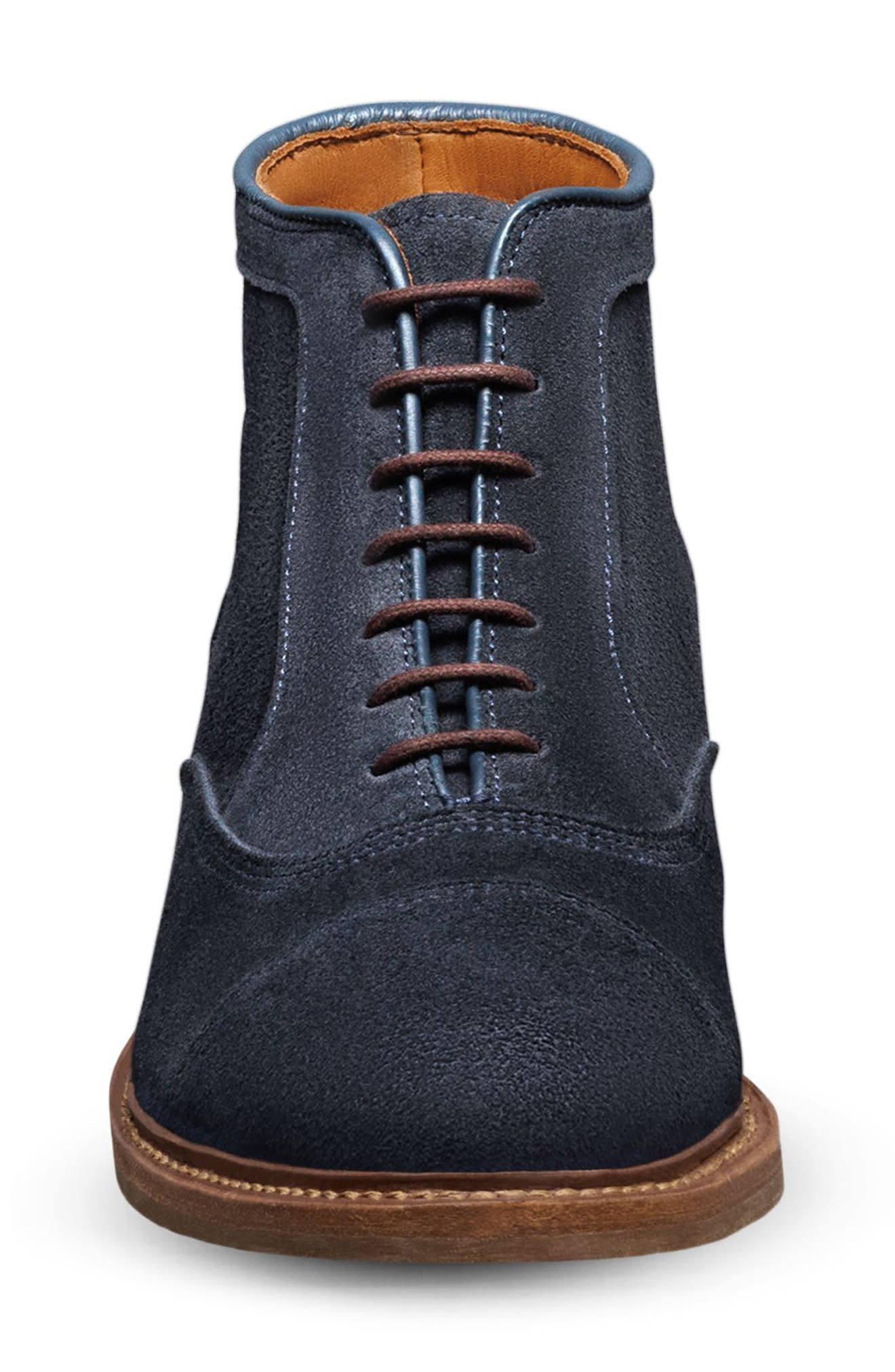 Allen Edmonds Park Avenue Verse Cap Toe Oxford Boot, Alternate, color, Navy