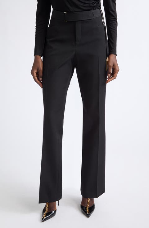 Virgin Wool Grain de Poudre Tailored Trousers
