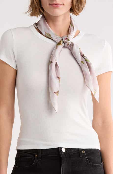 AllSaints Adena Silk Square Scarf