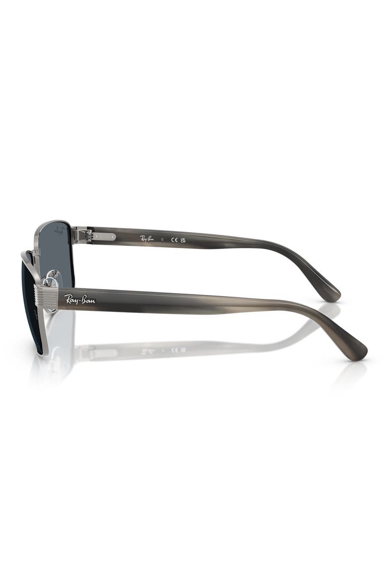 62mm Square Sunglasses, Alternate, color, BLUE