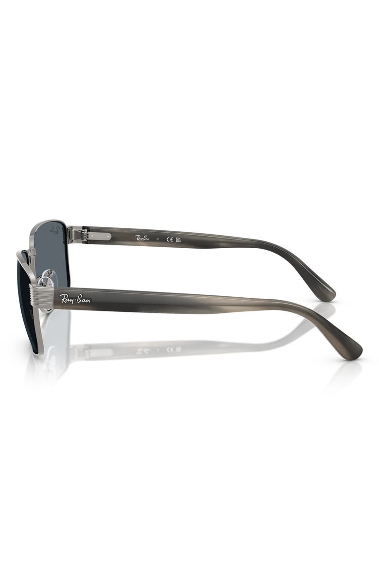 Ray-Ban 62mm Square Sunglasses, Alternate, color, Blue