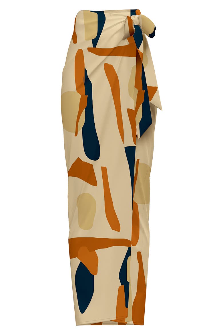 Seur Tilo Print Maxi Wrap Skirt, Main, color, CREAM