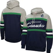 Mitchell & Ness Men's Mitchell & Ness Navy/Gray Vancouver Canucks Head Coach Pullover Hoodie