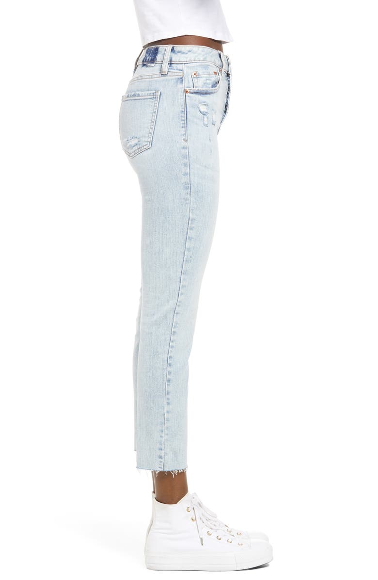 DAZE Daily Driver High Waist Button Fly Straight Leg Jeans, Alternate, color, Winner