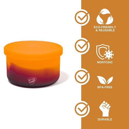 Silipint Silicone 20oz Lidded Bowls 2 Pack Sun Storm