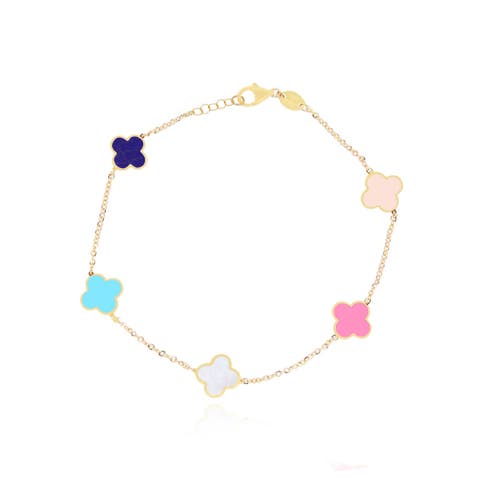 Mini Pastel Mixed Clover Bracelet