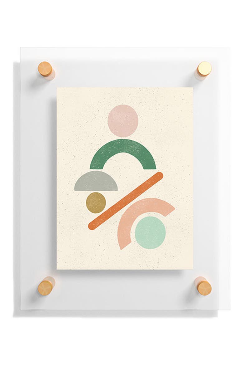 Mobile Shapes Floating Art Print, Alternate, color, BEIGE