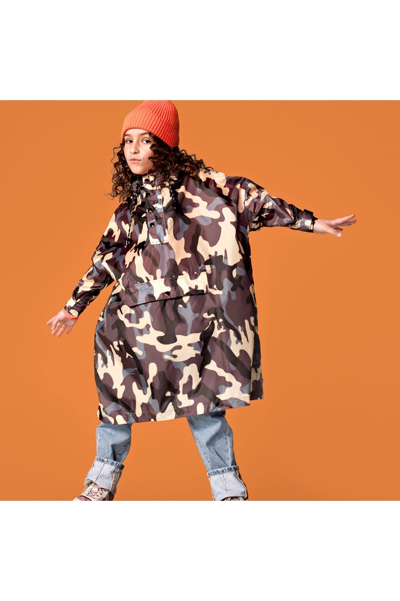 Kids Rain Poncho Jungle, Alternate, color, Camouflage