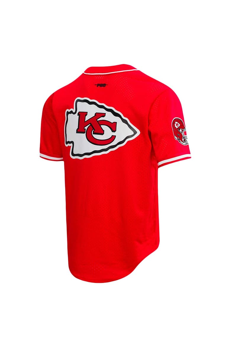 Men's Pro Standard Travis Kelce Red Kansas City Chiefs Mesh Button-Up Baseball Jersey, Alternate, color, Red