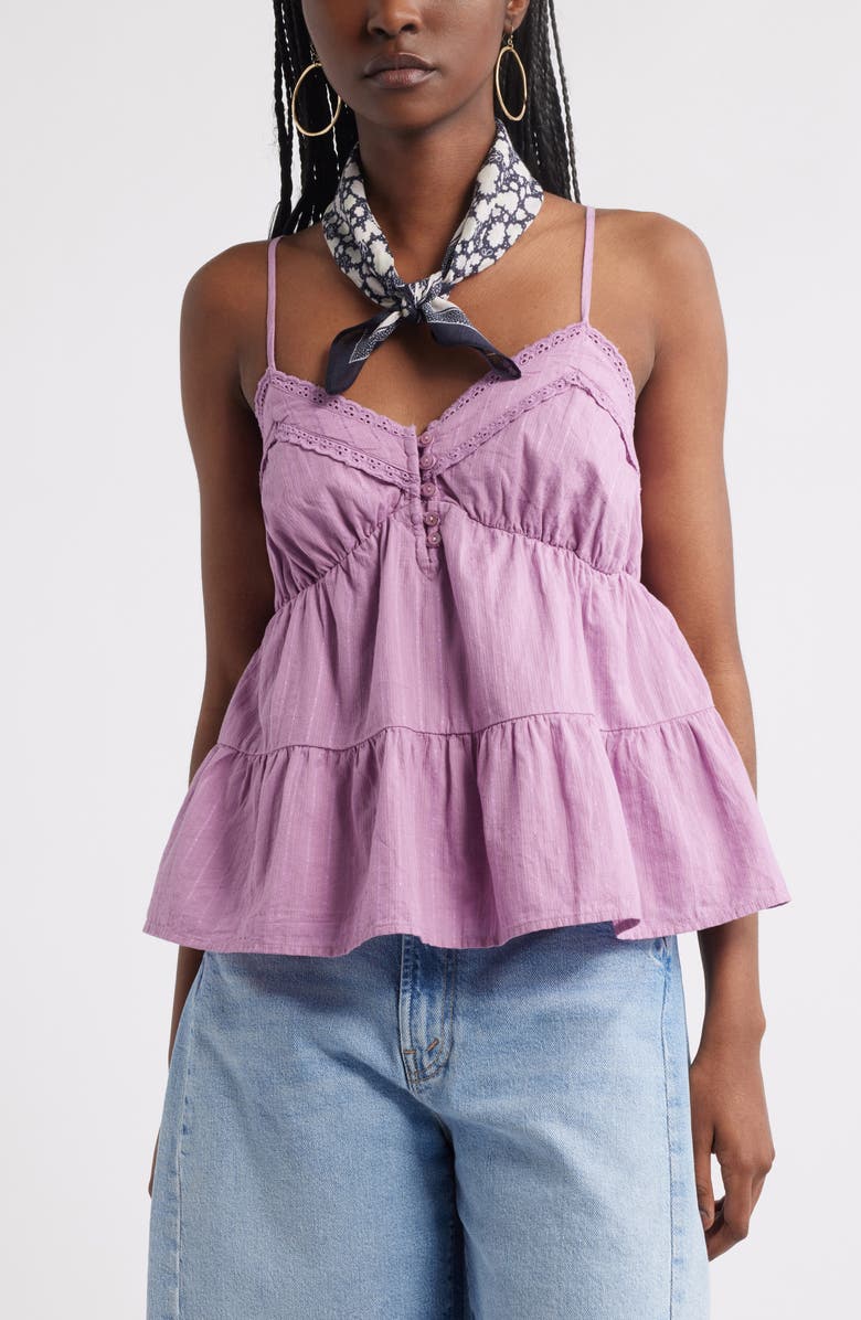 Treasure & Bond Cotton Gauze Bandana, Main, color, Navy Blooming Flowers