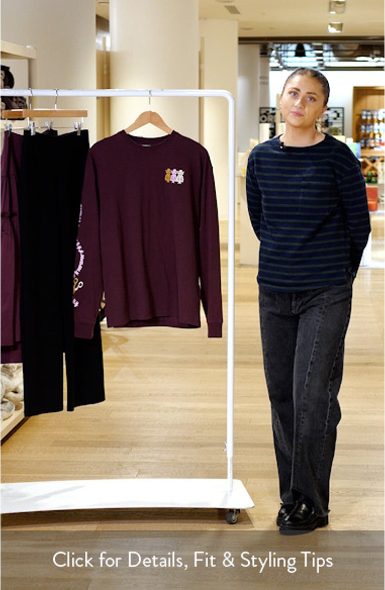 Paper Cut Gals Long Sleeve Organic Cotton Graphic T-Shirt, sales video thumbnail