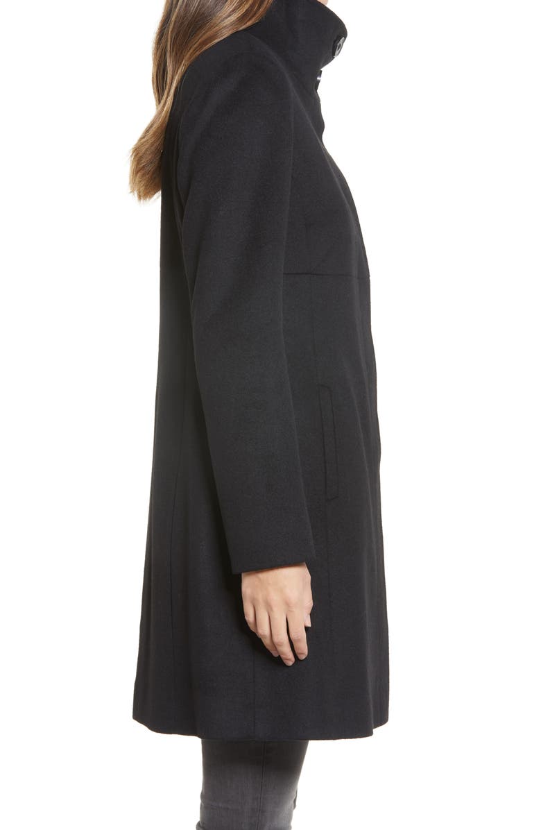 Via Spiga Stand Collar Wool Blend Coat, Alternate, color, 
