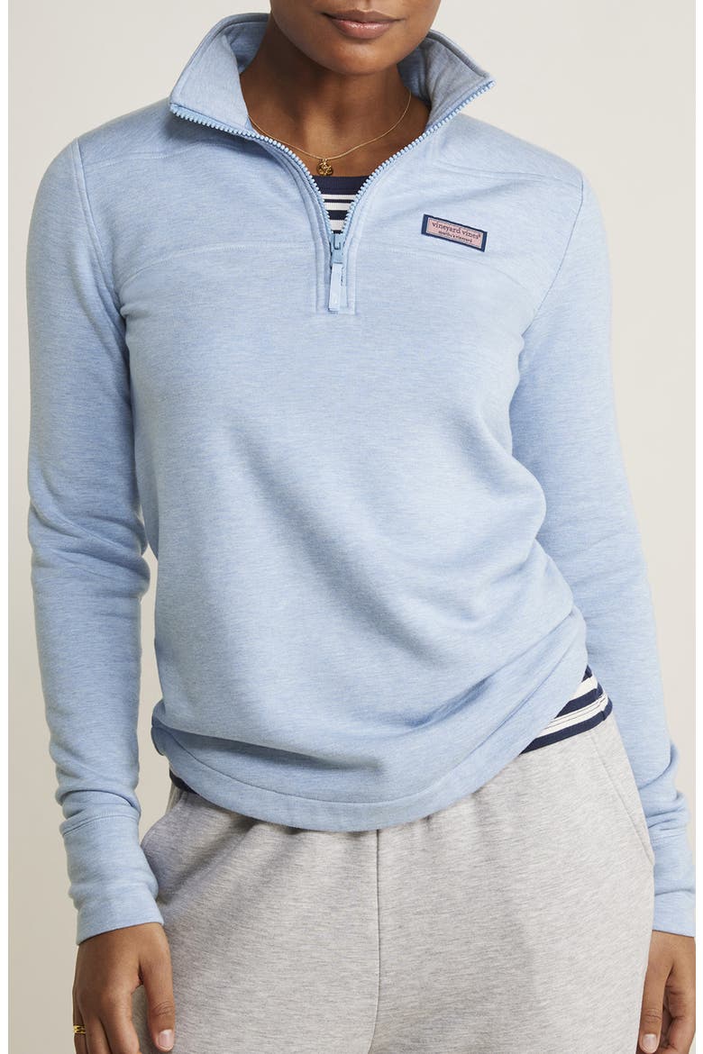 Dreamcloth Relaxed Half Zip Sweatshirt, Main, color, JAKE BLUE HEATHER