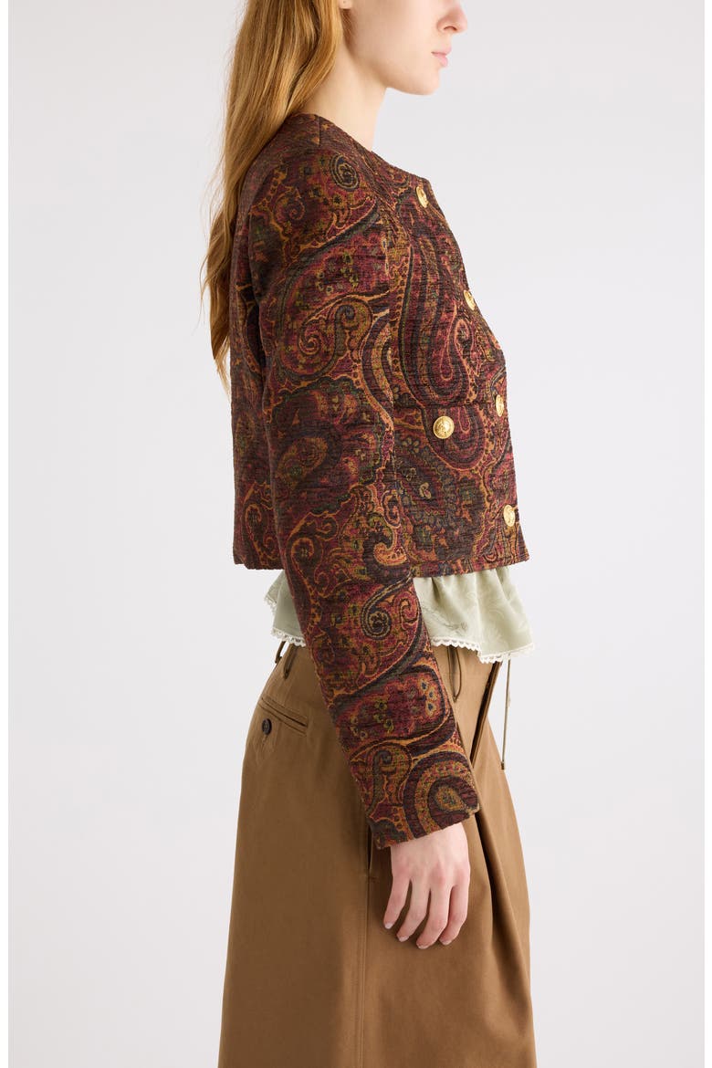Paisley Tapestry Jacquard Jacket, Alternate, color, RED MULTI