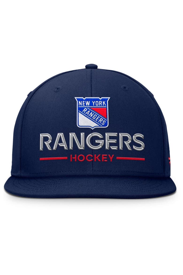 Men's Fanatics Navy New York Rangers Authentic Pro Rink Lockup Snapback Hat, Alternate, color, Navy