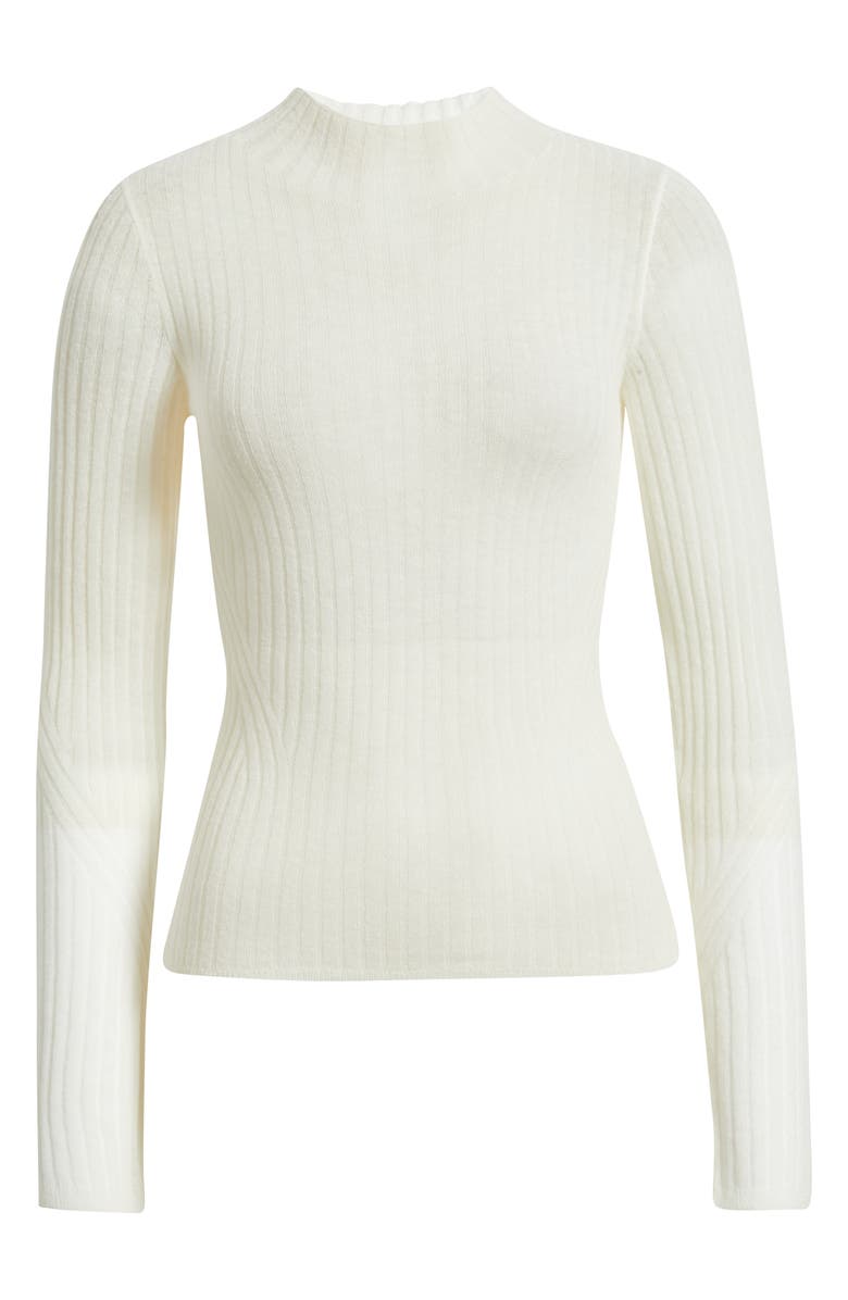 BOSS Orange Mock Neck Sweater, Main, color, Open White