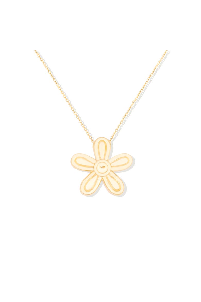 Juju Flower Charm Necklace, Alternate, color, Gold