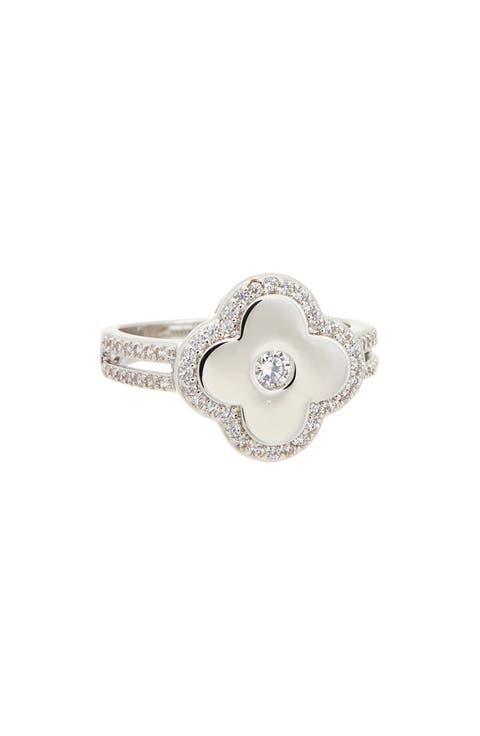 Cubic Zirconia Flower Ring
