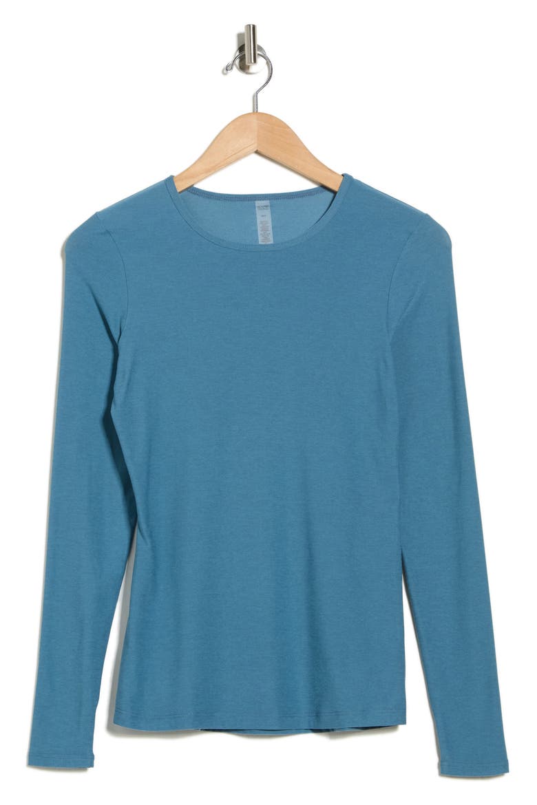 Classic Crewneck Pullover, Alternate, color, VINTAGE DENIM BLUE HEATHER