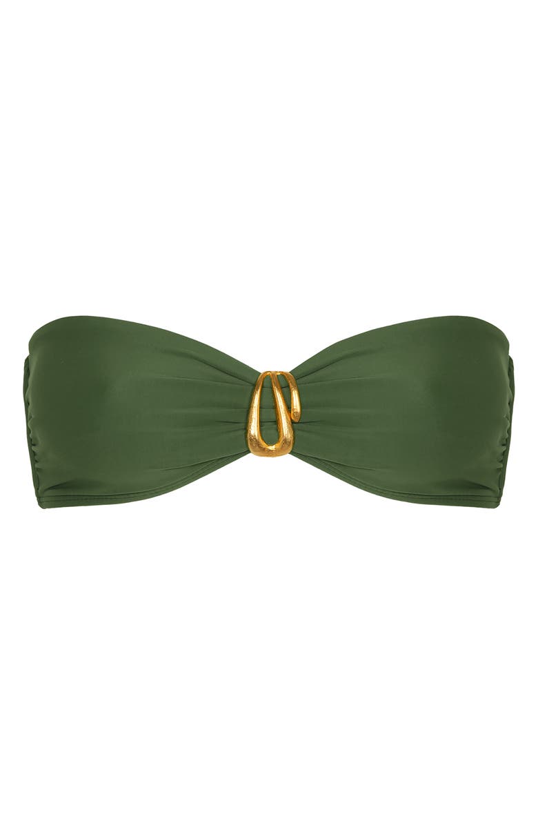 ViX Paula Hermanny Leone Bandeau Bikini Top, Alternate, color, Green