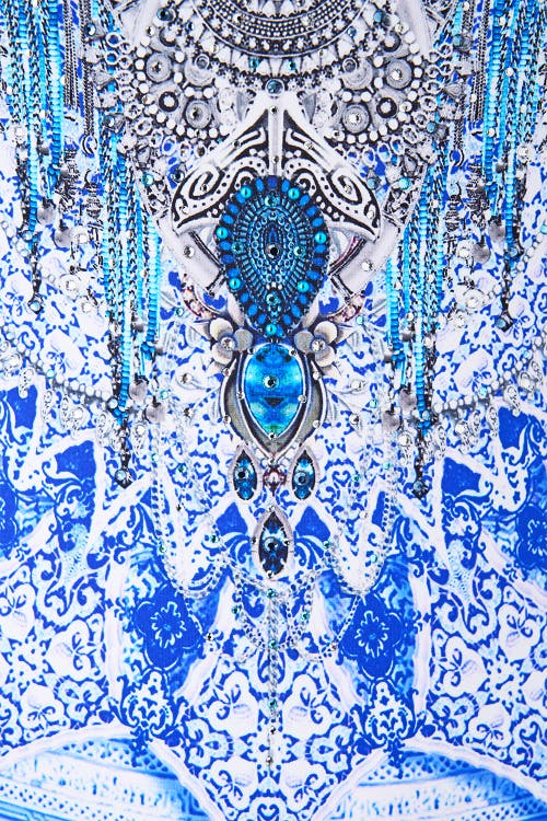 Camilla Underwire Square Neck One Piece With Scoop Back In Blue