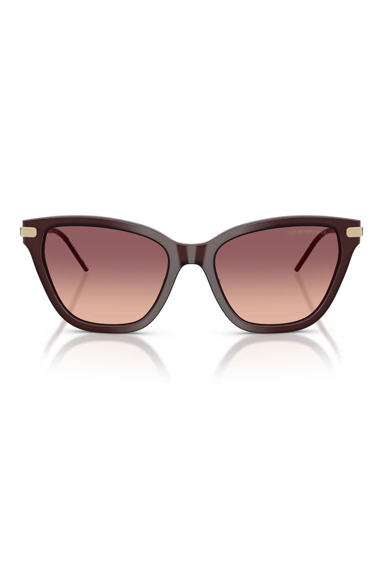 56mm Gradient Cat Eye Sunglasses, Main, color, OPAL BORDEAUX / PINK VIOLET