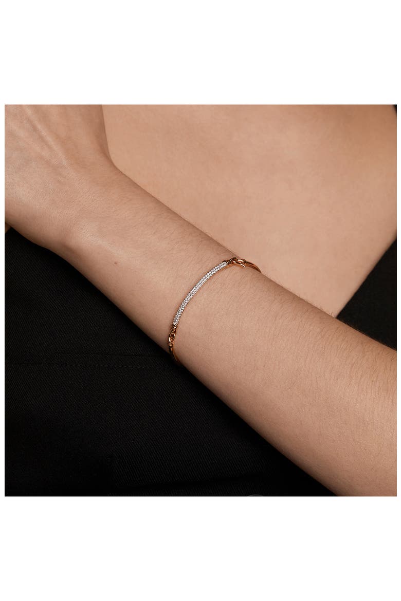 Pavé Link Detail Bangle, Alternate, color, GOLD