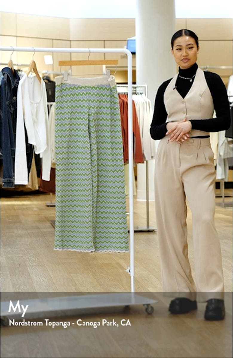 High Waist Flare Knit Pants, sales video thumbnail
