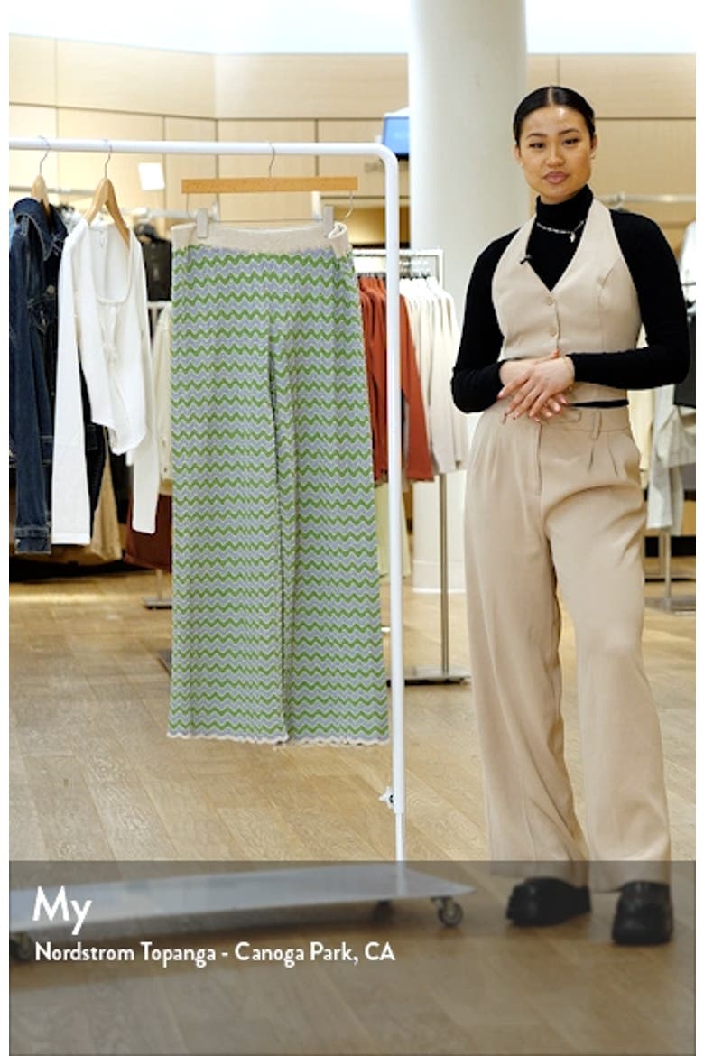 High Waist Flare Knit Pants video