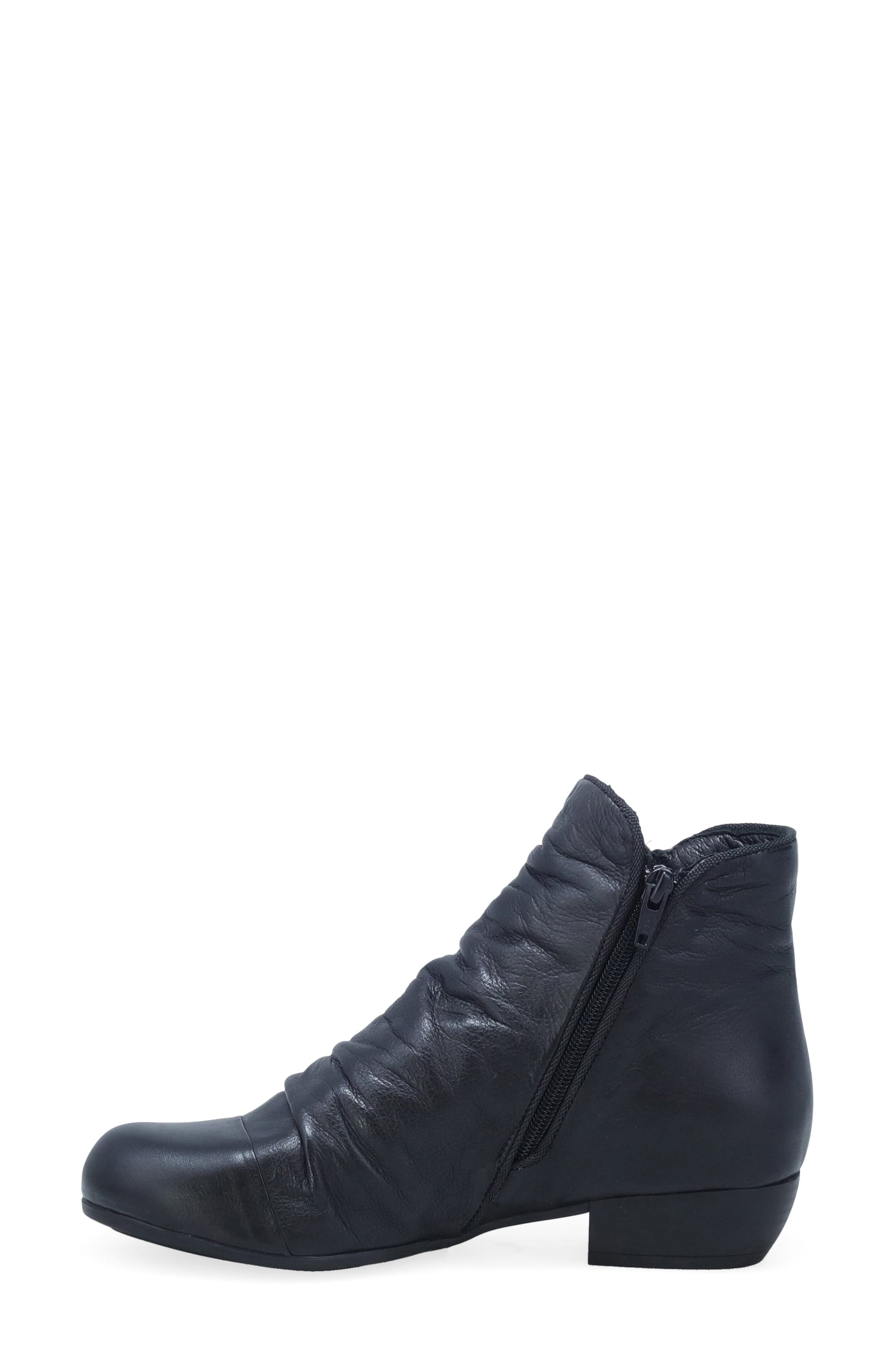 Cammi Leather Bootie, Alternate, color, BLACK