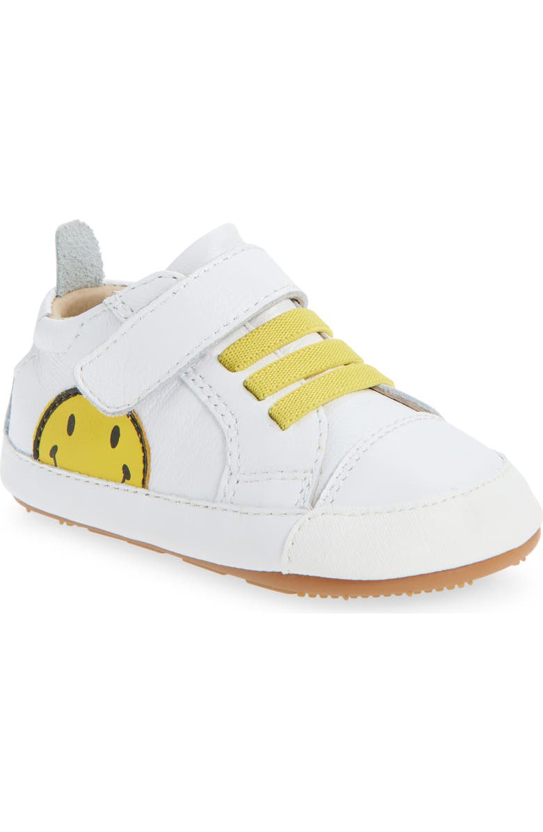 OLD SOLES Kids' Smiley Sneaker, Main, color, Snow / Yellow