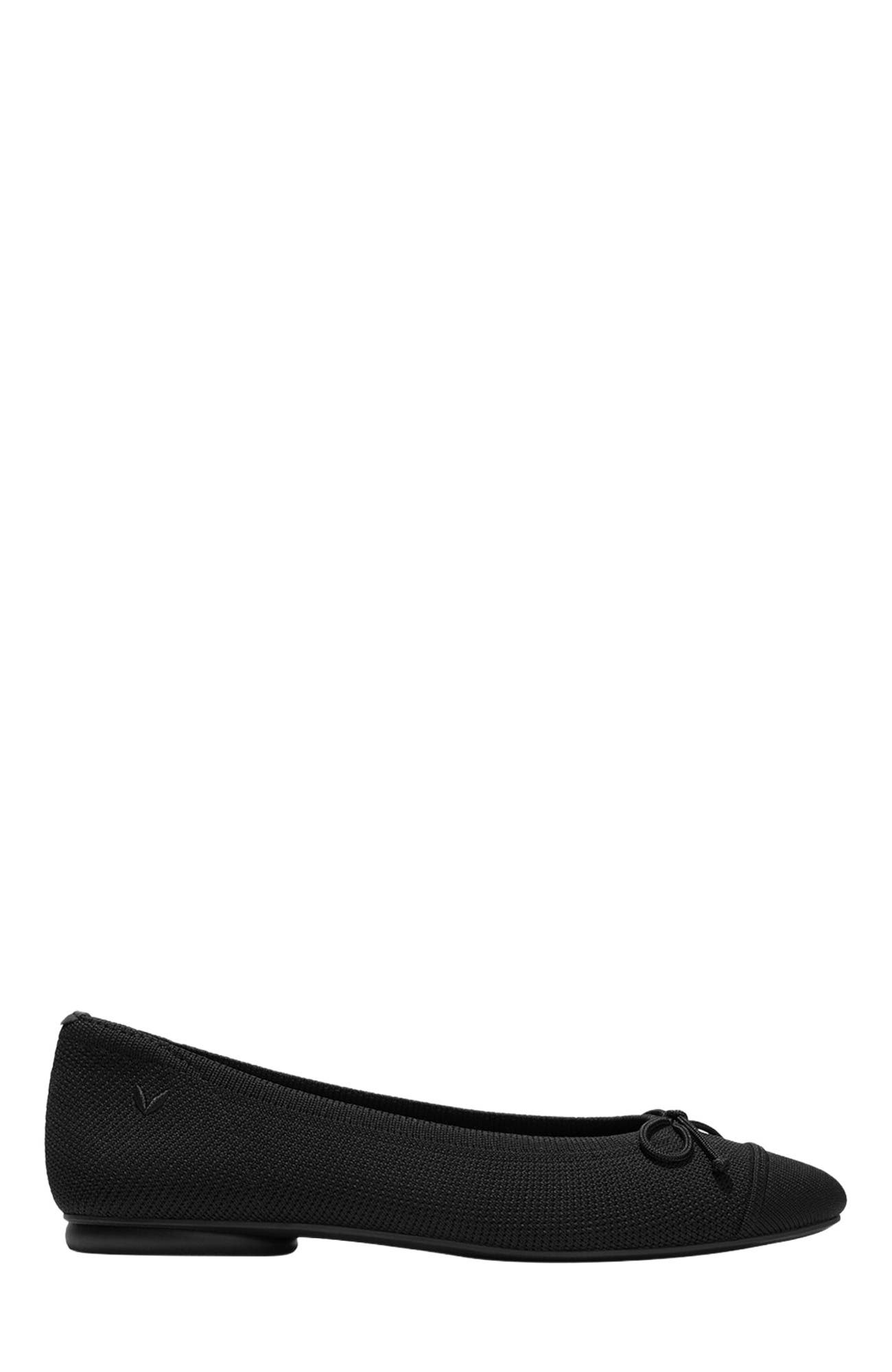 VIVAIA Almond-Toe Bow Flats, Alternate, color, Black