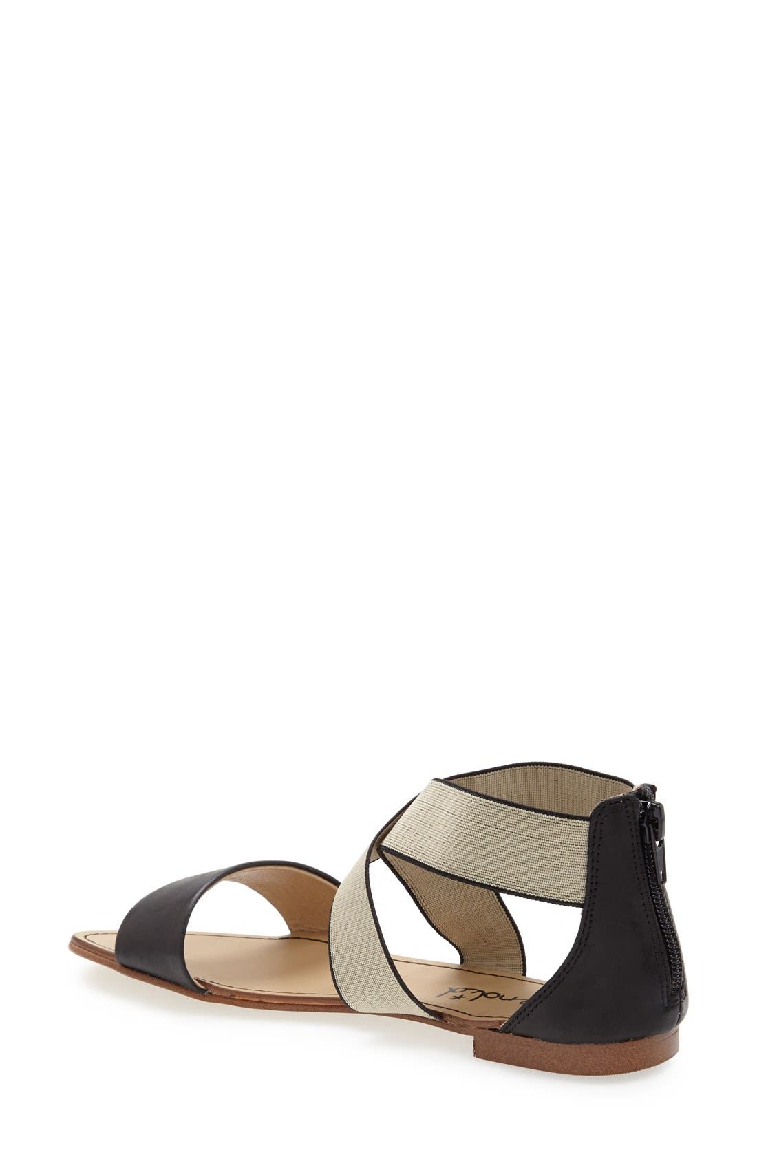 'Congo' Leather Sandal, Alternate, color, BLACK LEATHER