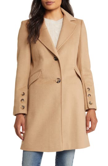 Sam Edelman Wool Blend Notch Collar Coat