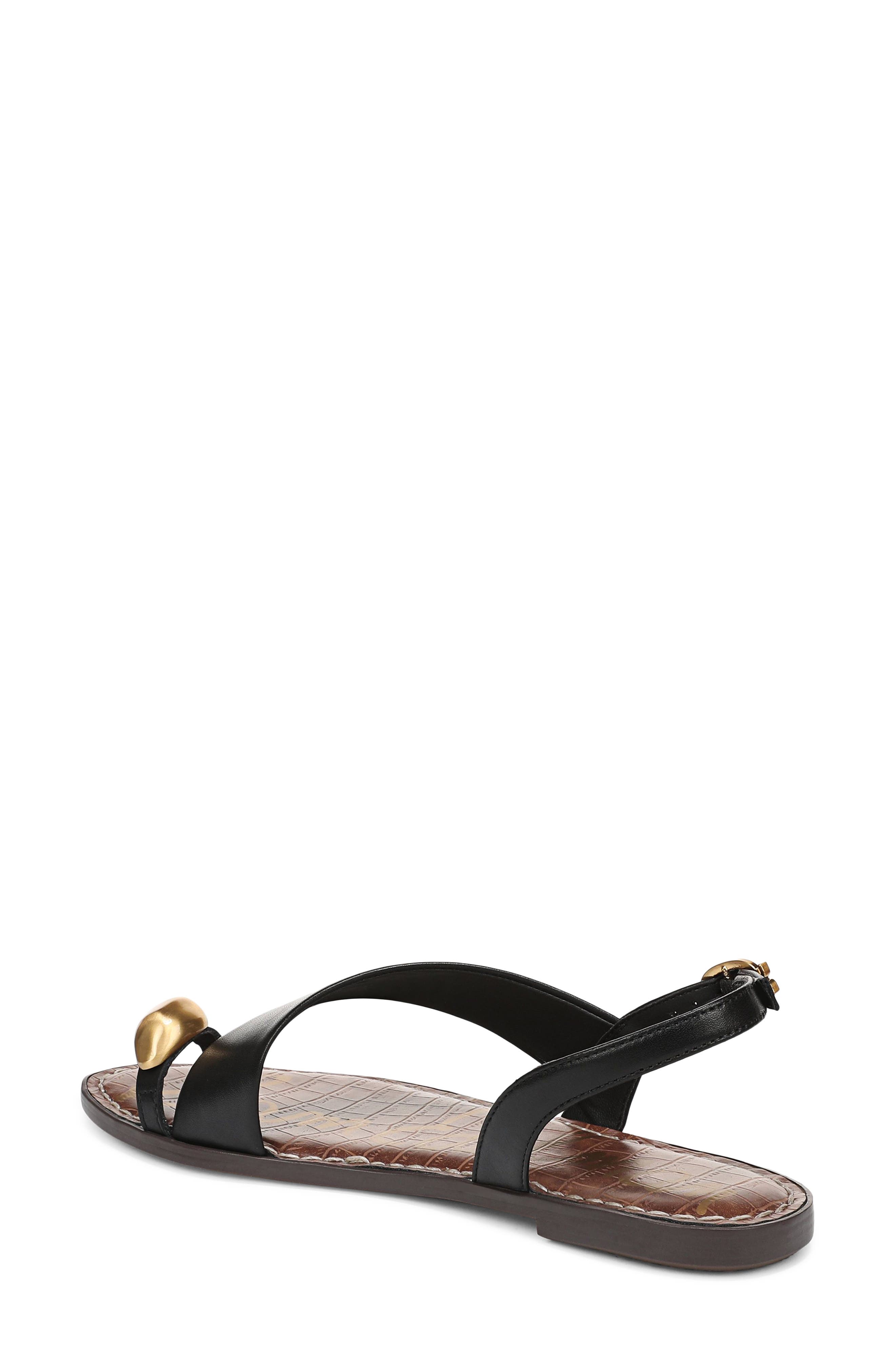 Sam Edelman Gace Toe Loop Slingback Sandal, Alternate, color, Black