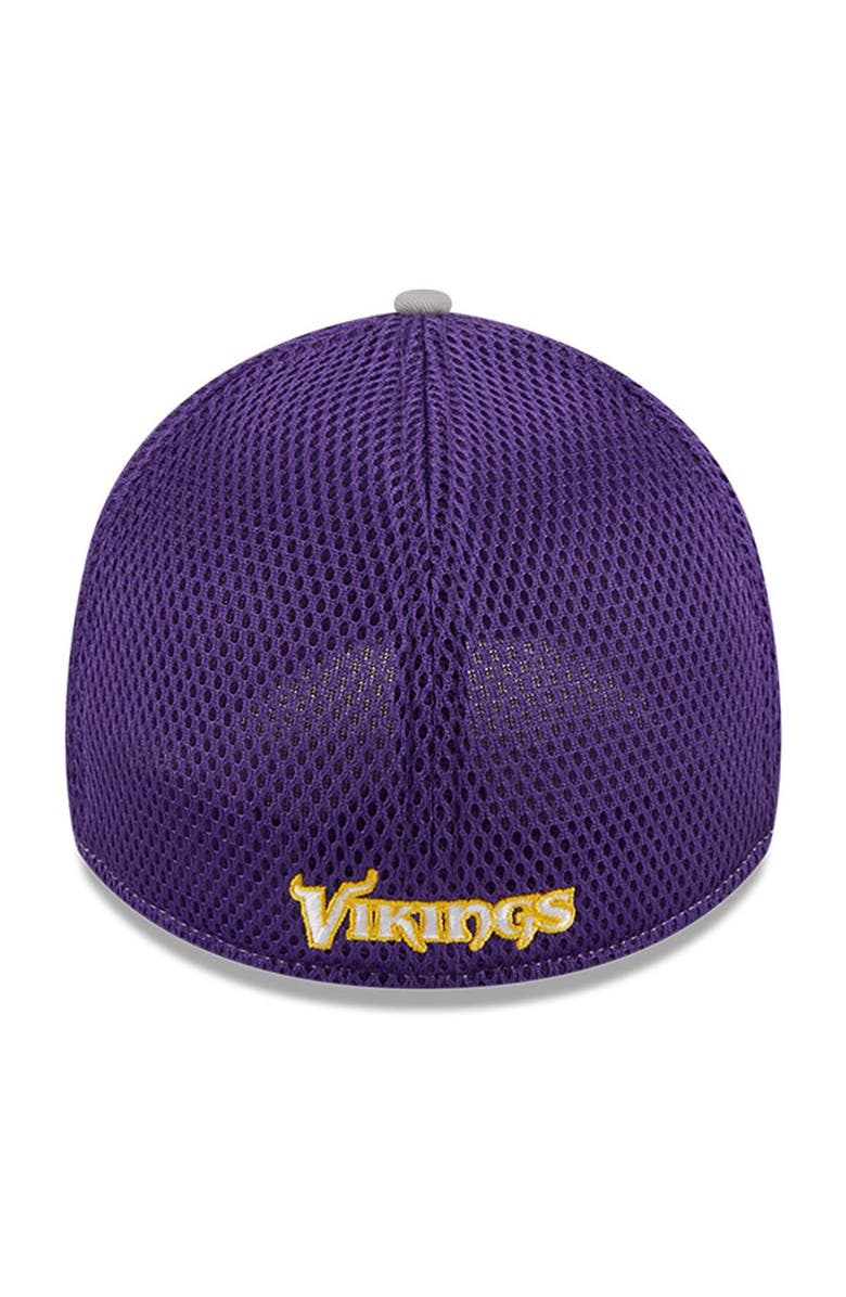 New Era Men's New Era Gray Minnesota Vikings  Pipe 39THIRTY Flex Hat, Alternate, color, 
