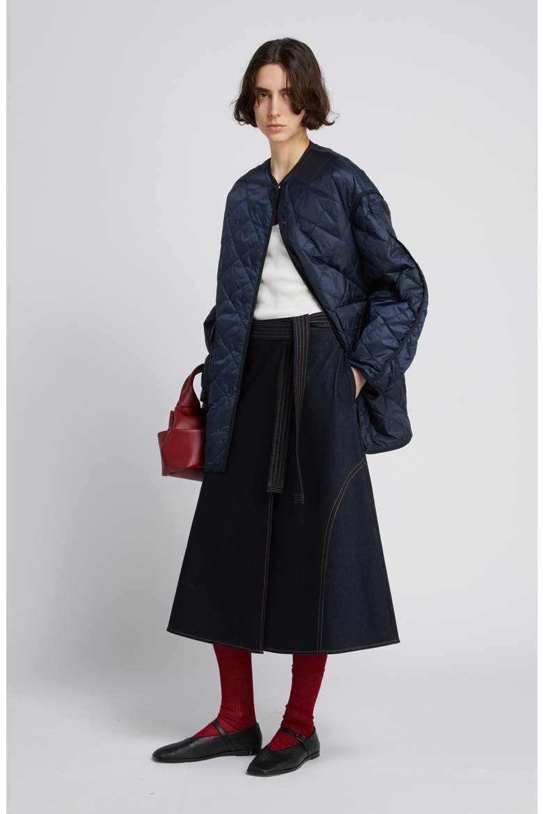 Spiga Collarless Quilted Jacket, Alternate, color, ULTRAMARINE