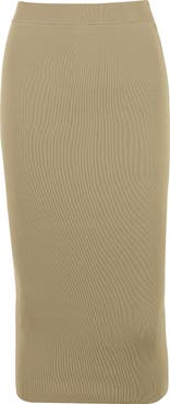 HOUSE OF CB Heather Knit Midi Skirt