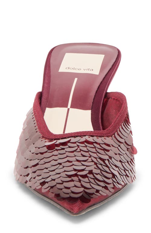 Dolce Vita Cleo Shimmer Kitten Heel Mule In Red