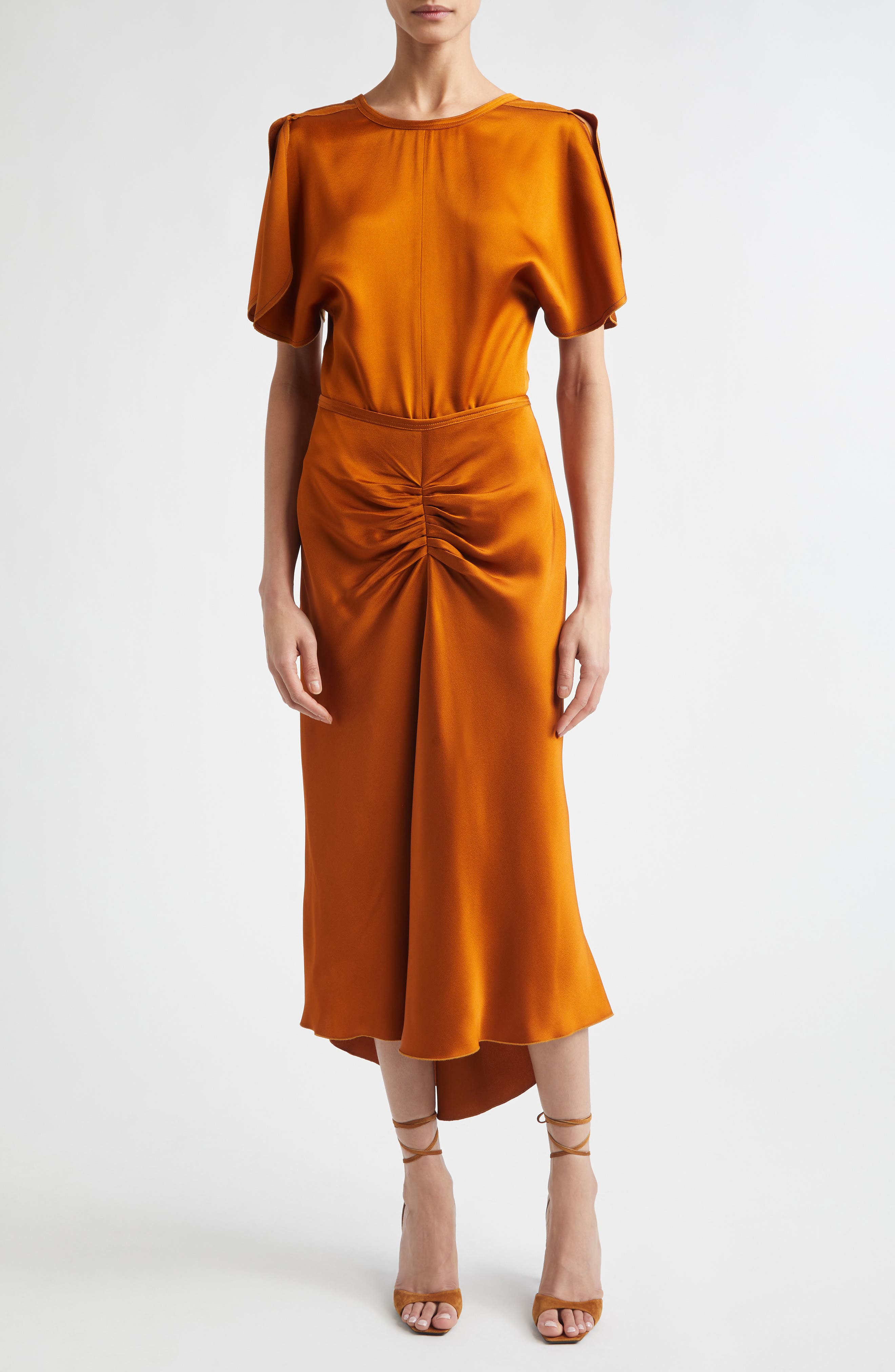 Draped Crepe Back Satin Top - image 2