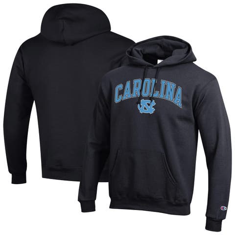 Men's Champion  Black North Carolina Tar Heels Arch Over Logo Pullover Hoodie