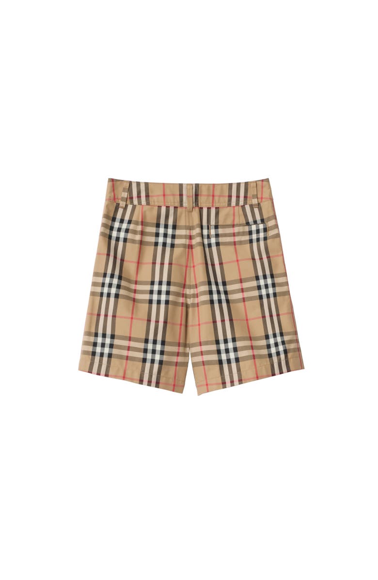 Burberry Check Cotton Oxford Shorts, Alternate, color, Sand Beige