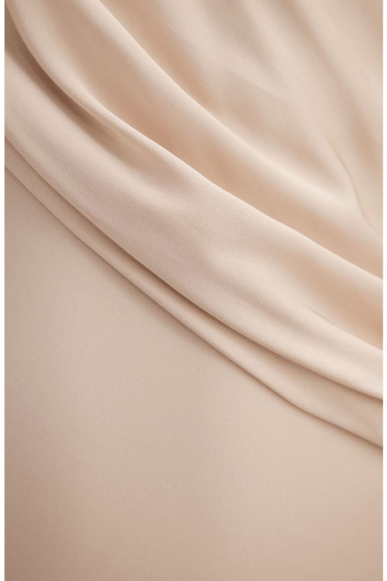 Diane Drape Halter Gown, Alternate, color, CHAMPAGNE